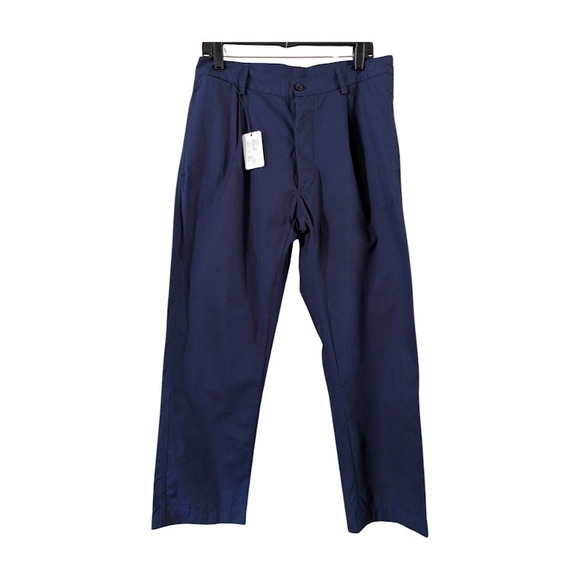 GERARD FIRENZE Midnight‎ Blue Trousers Pants Women's Size 16 Pleated Zip Pocket